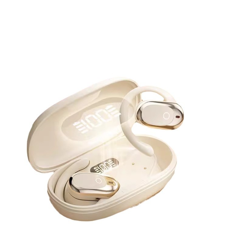 [Voice of Berlin] 2024 nuevos auriculares Bluetooth abiertos de conducción ósea de larga duración deportivos colgantes