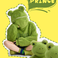 森女部落原创可爱社恐i人搞怪青蛙绒衫卫衣潮2024年秋冬新款女装