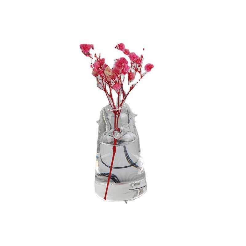 卓上ミニペンギンガラス花瓶 水耕栽培植物用 小花瓶 フルーツフォーク 生産供給卸売 クリエイティブ|undefined