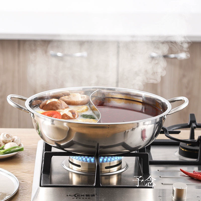 锅 Thicked stainless steel pot hot pot household pot shabu -shabu