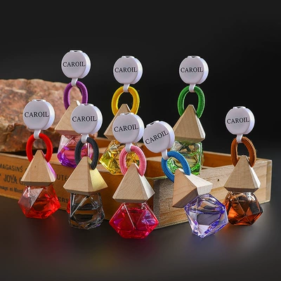 Car Perfume Langlong Same Model Car Fragrance Essential Oil Hanging Car Aroma Diffuser Rearview Mirror Fresh Scent Pendant Fragrance (Car Perfume Aromatherapy) - crystal-diamond-bottle-series-bit-fragrance-blue