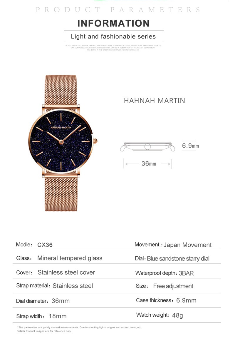 Uhrwerk Quarzuhr Sternenhimmel Damenuhr Lässige Gürteluhr Damen_voghion.com