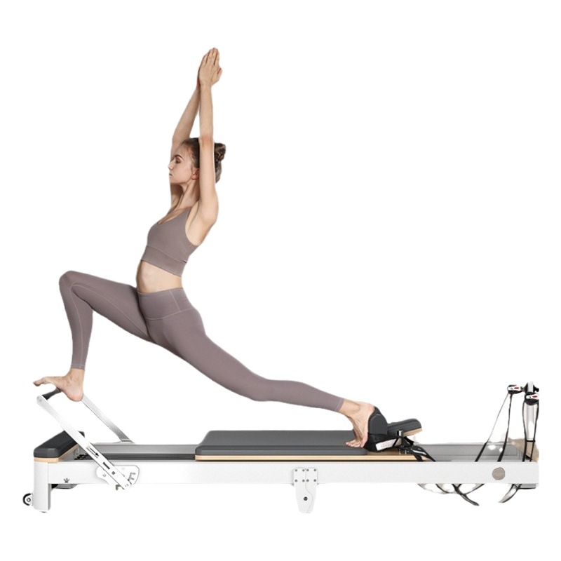 Set de Cinco Piezas de Pilates, Cama de Yoga, Equipo de Ejercicio de Aleación de Aluminio Plegable, Cama de Pilates para Estiramiento en Casa