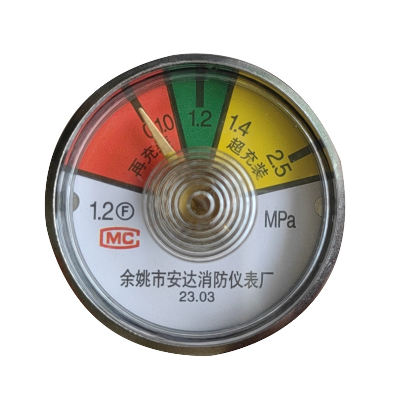 厂家供应大号短接头消防仪表 灭火器压力表 消防压力表 消防器材
