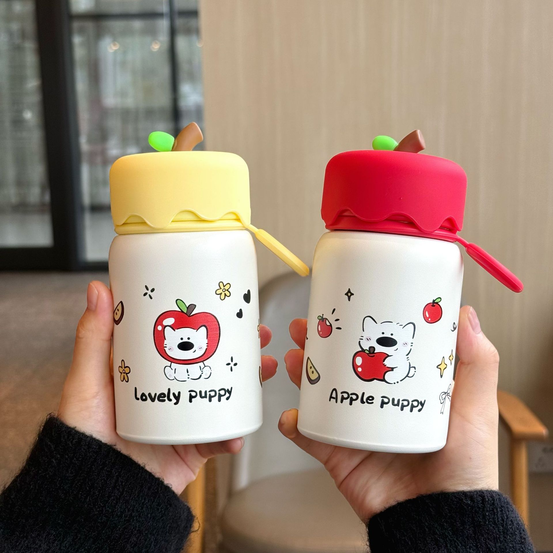 新款苹果迷你保温杯女生伴手礼小巧便携外出高颜值小杯子可爱水杯