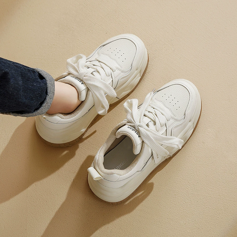 Женские белые кроссовки Augu Shiden, осень 2025, новинка, в корейском стиле, повседневные спортивные кроссовки, трендовые, нишевые, «панда»