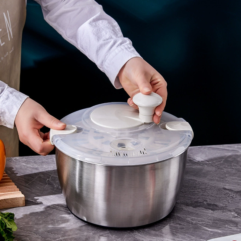 304 сушилка для овощного салата, кухонная сушилка для мытья овощей, двухслойная сливная раковина для мытья овощей, сушилка для фруктов и овощей