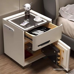 家庭用スマートベッドサイドキャビネット金庫一体シンプルモダン多機能寝室ワイヤレス充電セーフティボックス収納