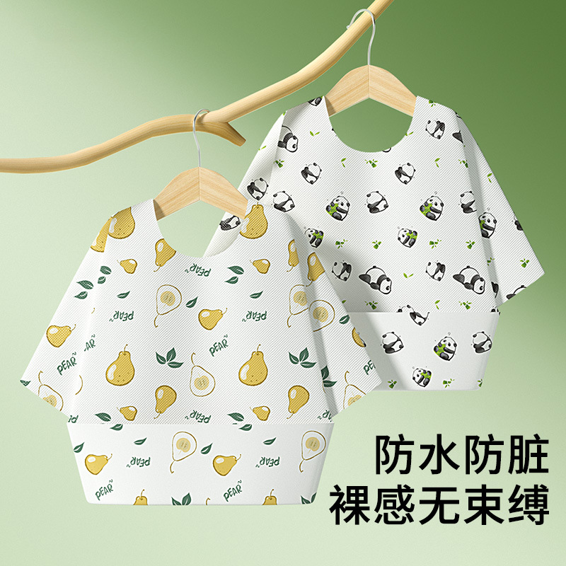 Baby overcoat desechable para niños comidas baundero para bebés bolsas de alimentos suplementarios impermeables delantal anti-dopaje otoño invierno