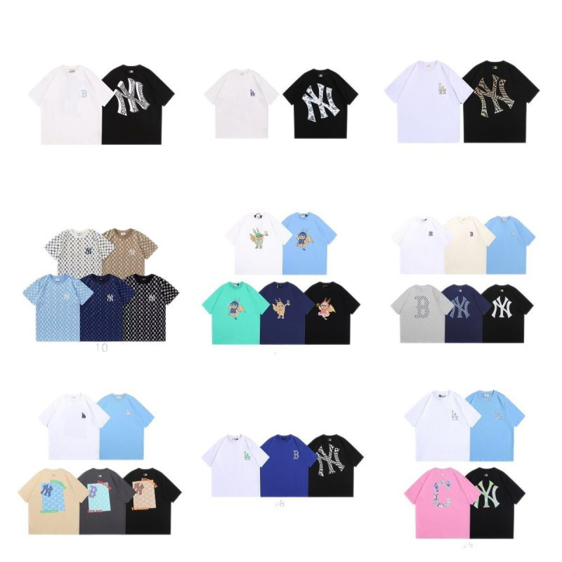 2025 Trendy Brand Mlb Short-Sleeve T-Shirt New High-Quality Version Ny Multiple Styles Collection Correct Version Unisex T-Shirt 2025 Trendy Brand Mlb Short-Sleeve T-Shirt New High-Quality Version Ny Multiple Styles Collection Correct Version Unisex T-Shirt