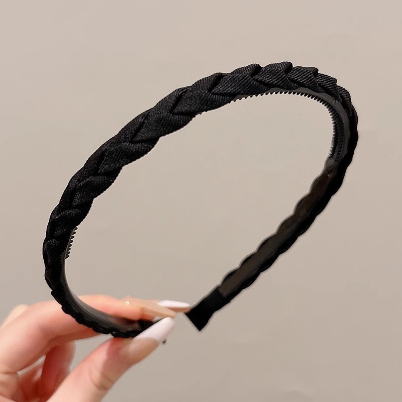 Coreano alto cráneo debe aumentar la altura esponjoso peludo ondulado banda de cabello de doble uso con dientes para mujeres