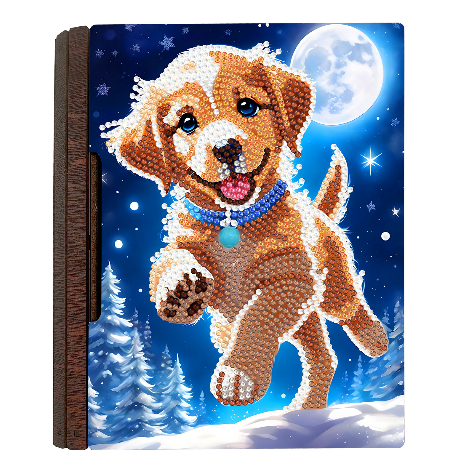 Diamante pintura caja de madera DIY puntos creativos caja de almacenamiento de cosméticos caja de joyas al por mayor