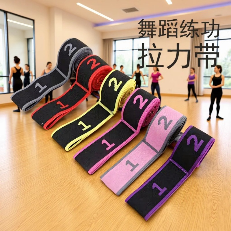 源头工厂舞蹈练功拉力带分段数字弹力带舞蹈室瑜伽馆训练带批发