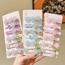 唯美透亮水晶花朵春季刘海夹边夹发夹儿童少女发饰轻奢清新大朵花