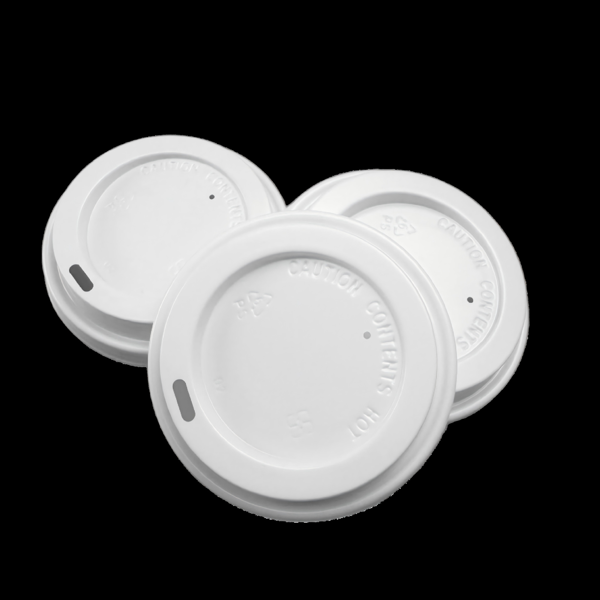 Disposable PS80/90 caliber milk tea and coffee paper cup lids, leak-proof lids, thickened cup lids for takeout packaging