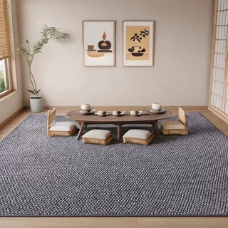 仿剑麻地毯简约纯色耐脏耐磨易打理地毯卧室床边防猫抓菠萝圈地毯
