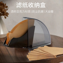 咖啡滤纸盒手冲咖啡滤纸防尘塑料盒亚克力材质V01扇形U01专用