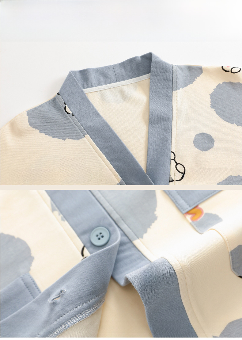 Baumwoll-pyjama-set Für Mädchen Langärmeliges Hausanzug-set Süß_voghion.com