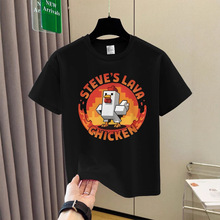 外贸童装Steve's LAW史蒂夫定律图案t恤Chicken小鸡印花短袖