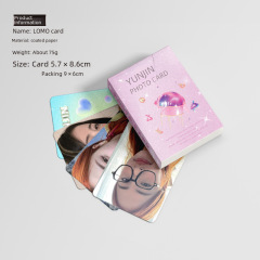 Xu Yunzhen Mini Box 50 Pcs 57x86mm LE SSERAFIM Member Laser Lomo Postcards