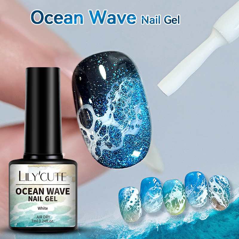Lily'Cut New Foreign Trade White Wave Gradient Gel, Marble Gradient Hole Gel, Wholesale in Stock Lily'Cut New Foreign Trade White Wave Gradient Gel, Marble Gradient Hole Gel, Wholesale in Stock