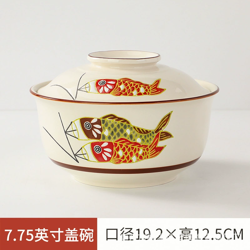 Японский ретро набор керамической посуды — чашка для супа и assorted plates