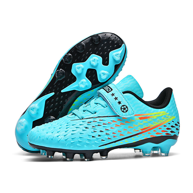 Falcon zapatos de fútbol con velcro para niños y niñas competencia uñas rotas estudiantes de primaria y secundaria sin cordones zapatos de entrenamiento profesional
