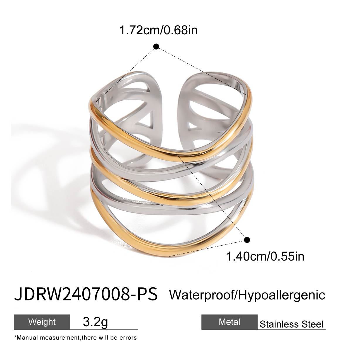 Jieding anillo europeo y americano, acero de titanio, joyas que no se desvanece, lujo ligero, anillos de alta calidad, joyas de acero inoxidable, anillos transfronterizos