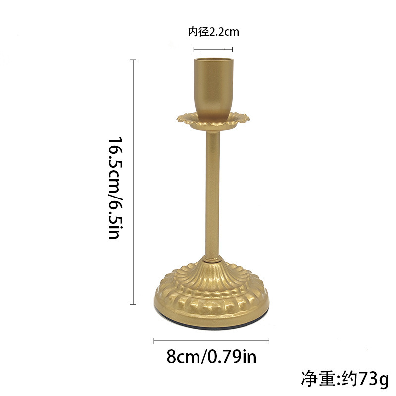 跨境欧式复古金属烛台单头蜡烛杯圣诞活动装饰工艺品摆件|undefined
