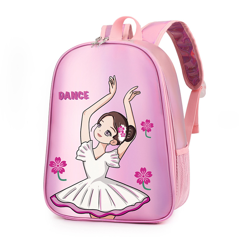 Bolso de baile para niñas de moda coreana Bolso de práctica para niños y niñas de gran capacidad con láser de aire occidental 2025 nueva mochila para niños