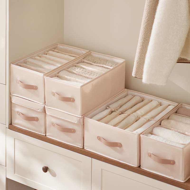 Pants Storage Artifact T-shirt Storage Box Compartment Treading Box Clothes Jeans Wardrobe Layered Partition Storage Box