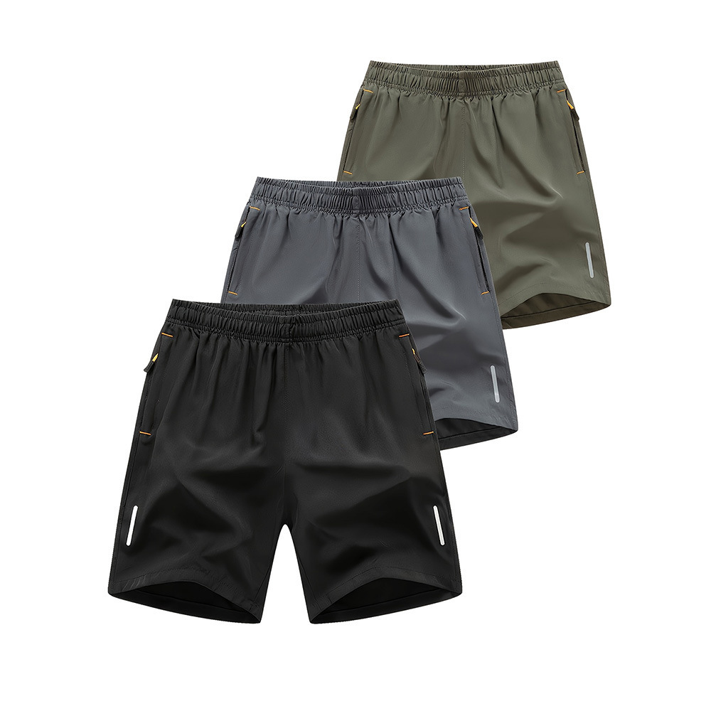 Men's Quick-Dry Athletic Shorts 3-Pack - Solid Color Workout Running Shorts With Drawstring Waist Breathable Lightweight Construction_voghion.com