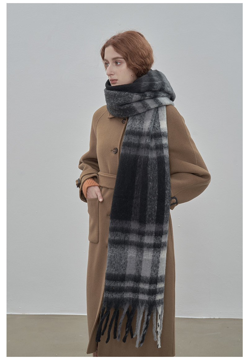 Klassischer Damen Schal Aus Webpelz Kaschmir Für Den Winter_voghion.com
