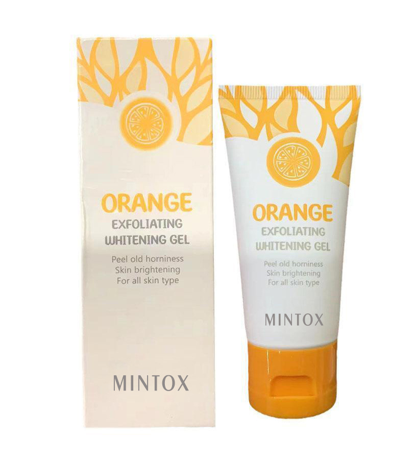 橙子身体乳磨砂膏 去角质凝胶面部身体面部磨砂皮肤清洁