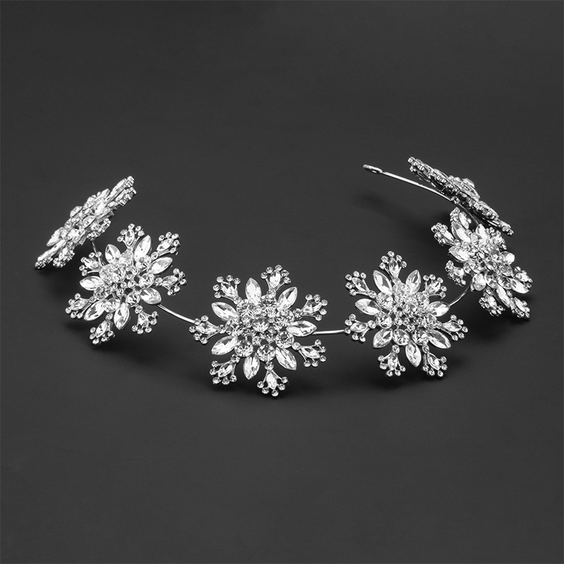 2022 nuevo copo de nieve forma banda de pelo Navidad fiesta cumpleaños corona boda foto accesorios tocado