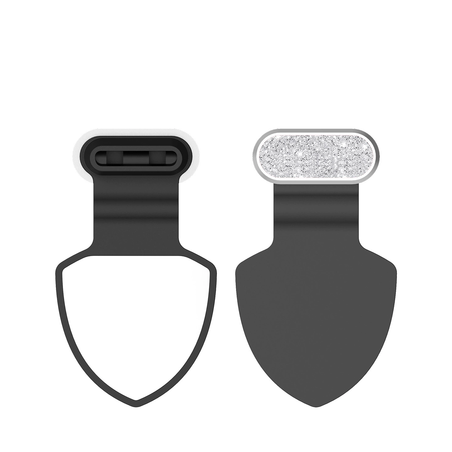 Glitter Type-C Anti-Lost Dust Plug Cap - Rhinestone Design