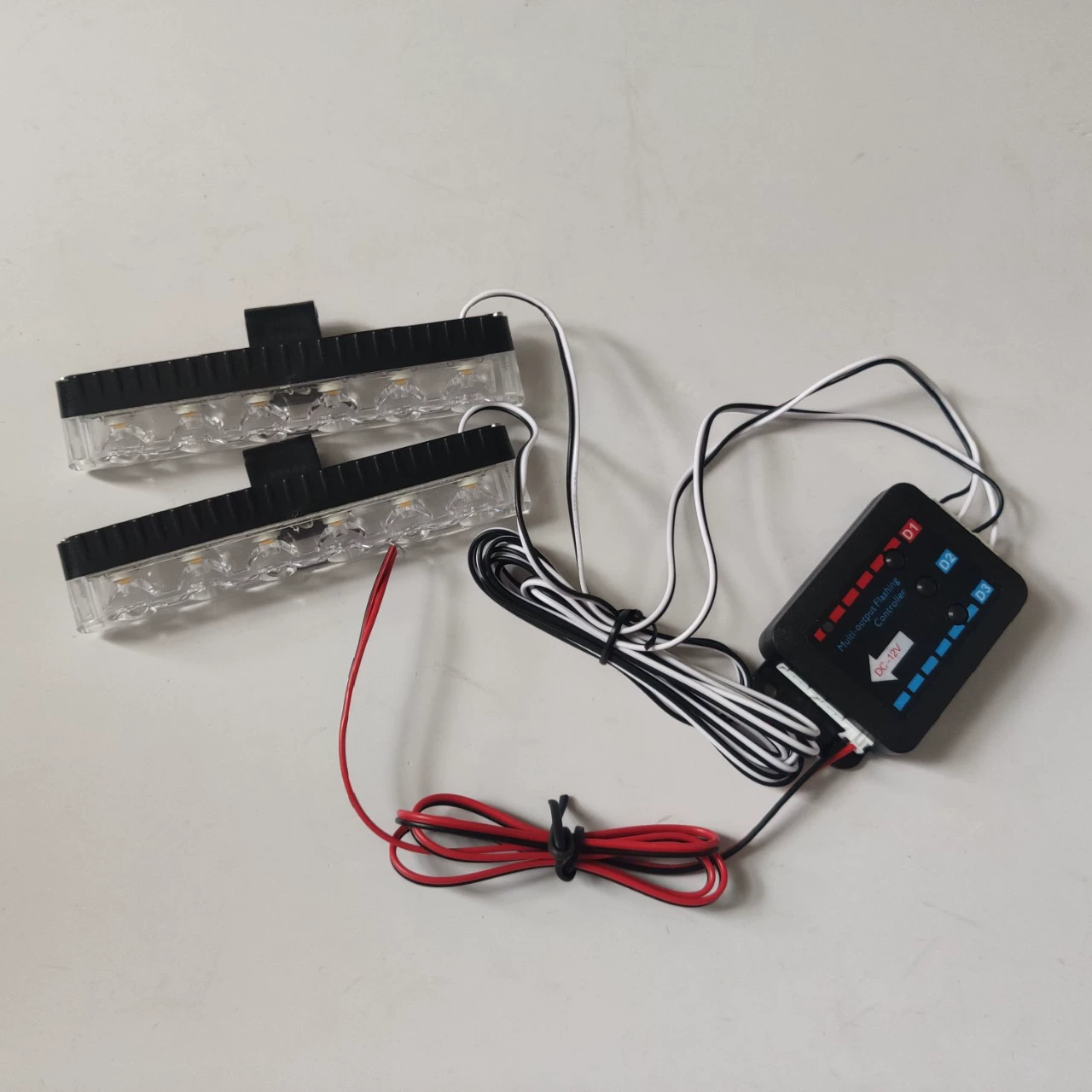 03043-2 ручное управление DC12V One Drag Two с полным освещением 6LEDX2 12LED клип без перфорации вспышка