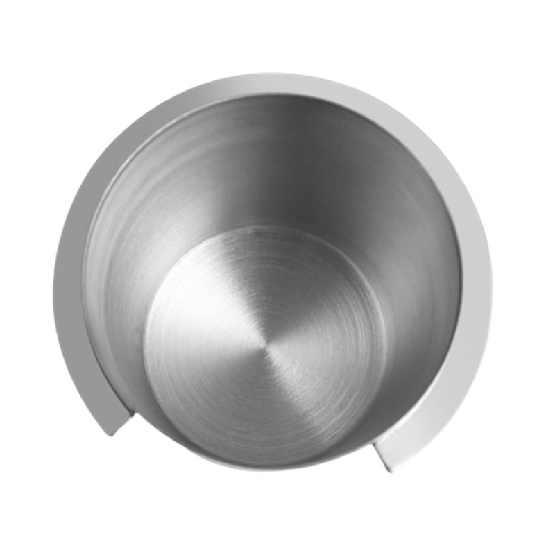 Café de acero inoxidable máquina de café italiana mango alimentador de polvo molinillo de grano taza de café en polvo de acero inoxidable manivela