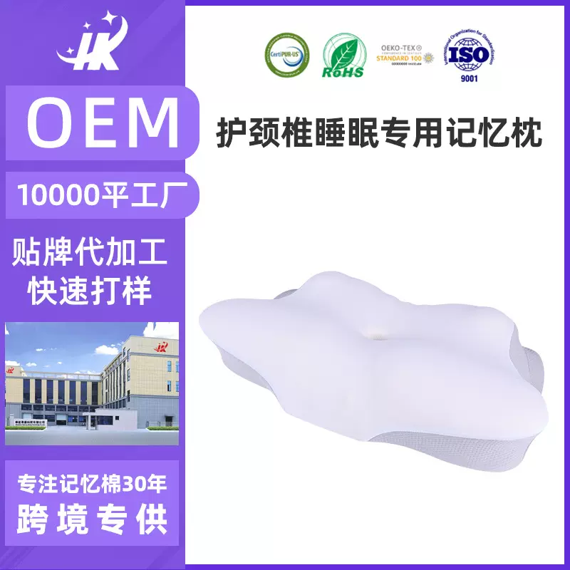 加工定制记忆棉护颈枕辅助睡眠回弹内芯枕头成人办公午睡异性枕