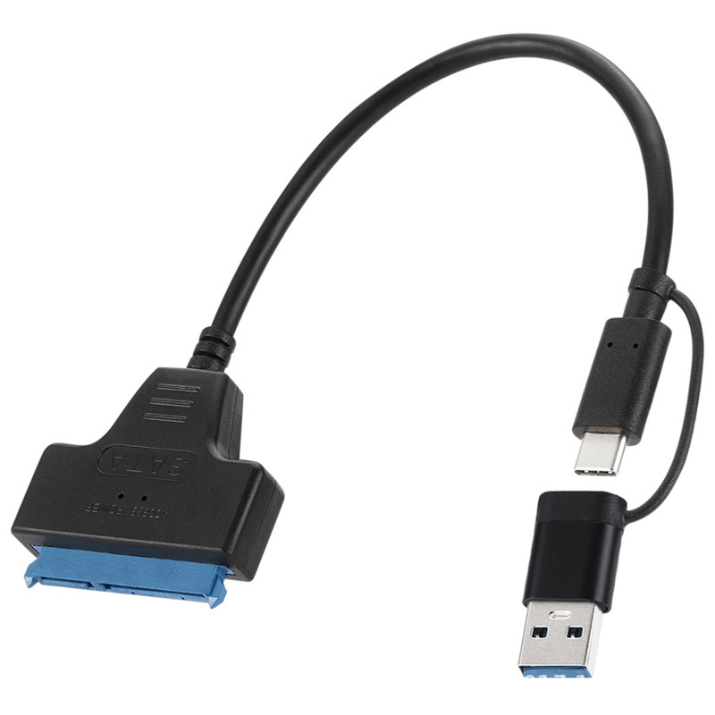 Type-C3.1 Double-Head to Sata Hard Drive Adapter Cable USB 3.0 Easy Drive Cable Mobile Hard Drive 2.5/ 3.5inch