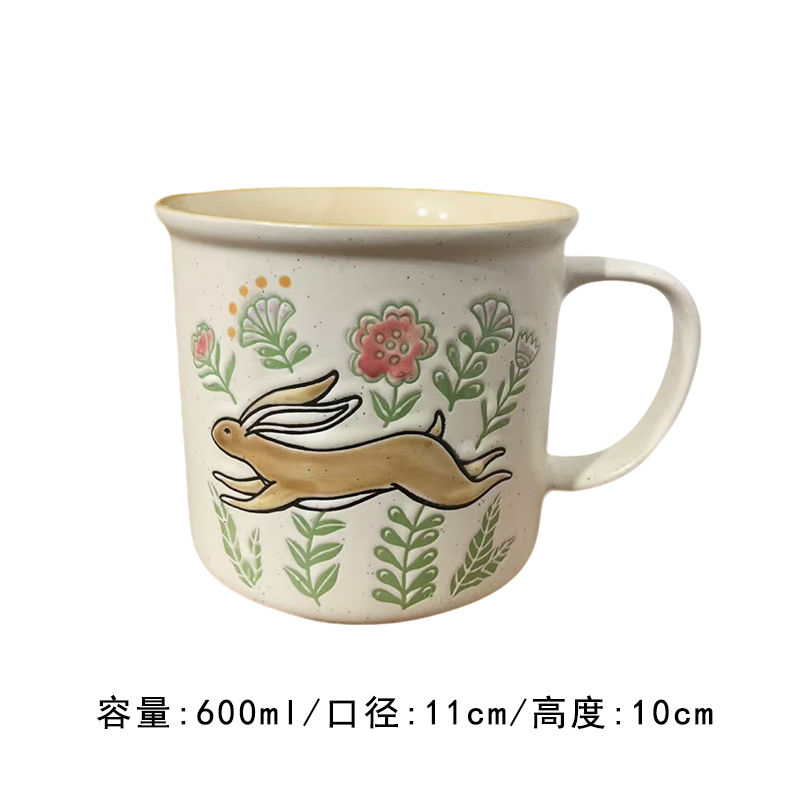 Cerámica bajo vidriado pintado a mano linda taza de gato taza de agua taza de desayuno taza de avena pareja micro pomelo