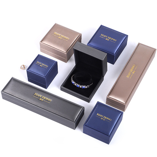 Brushed PU leather jewelry box Ring box Necklace box Ear stud jewelry box Necklace bracelet jewelry box wholesale