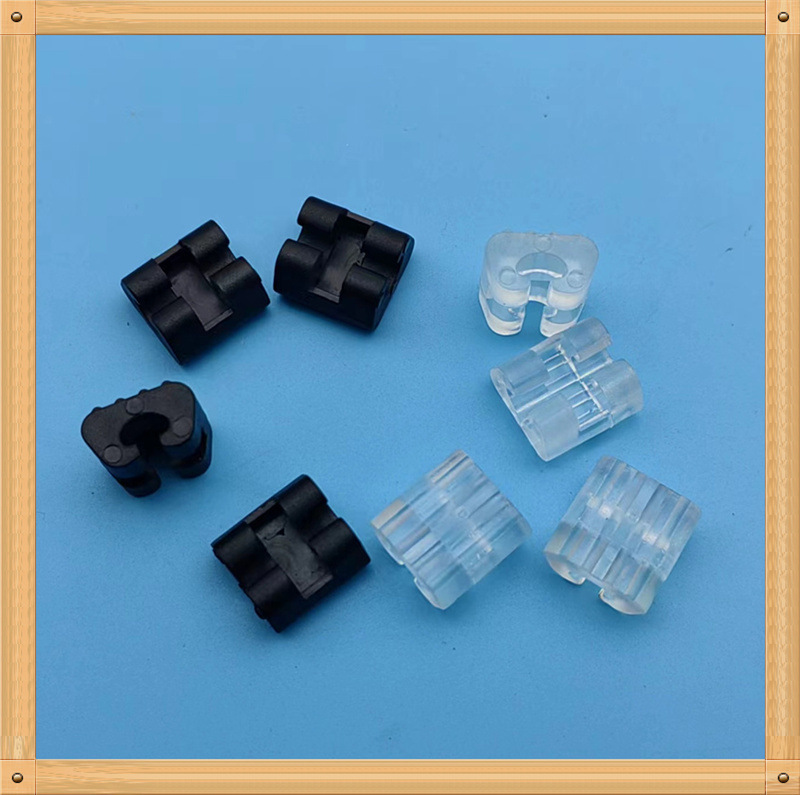 扁线铁架防滑脚 TPR环保脚垫 透明扁线C型脚垫 家具开口防滑脚