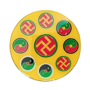 9cm copper pan fortune plate five dragon plate five dragon shock Lotus ten thousand character blessing plate