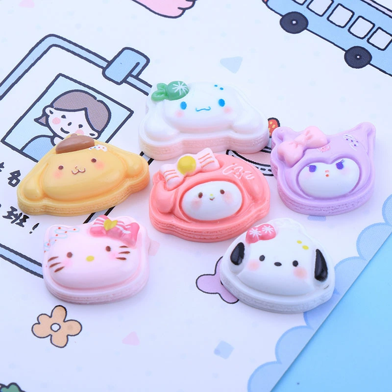 Sanrio, мультяшная еда для игры, компактная заколка для волос, магнит на холодильник, аксессуар с дополнительными элементами, новая коллекция, ручная работа