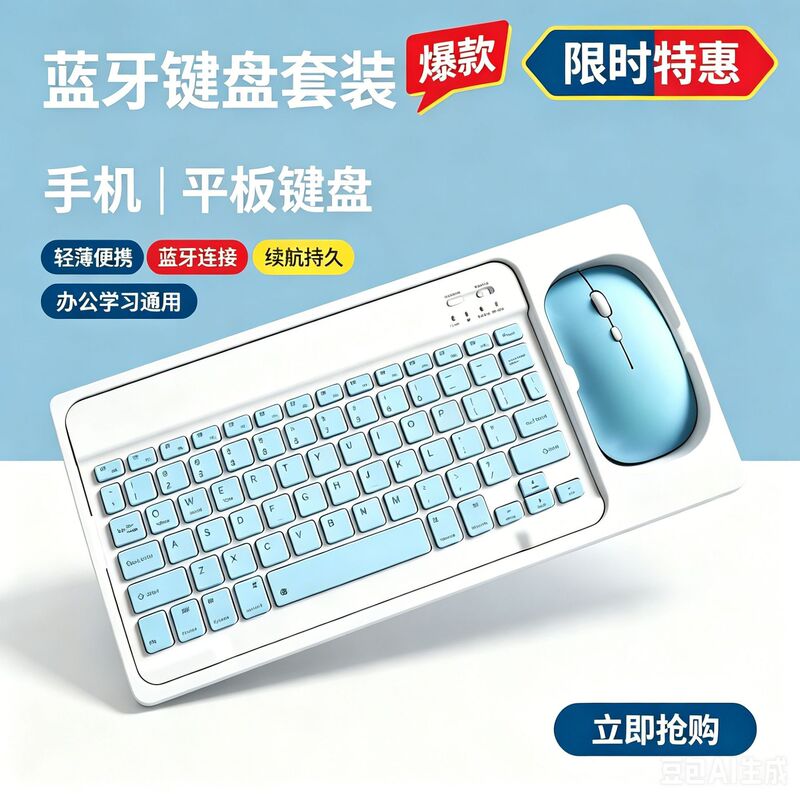 Bluetooth Keyboard Suitable for Ipad, Mobile Phones, Tablets, Notebooks, High-Looking, Stylish, Silent Wireless Keyboard and Mouse Set for Office Use Bluetooth Keyboard Suitable for Ipad, Mobile Phones, Tablets, Notebooks, High-Looking, Stylish, Silent Wireless Keyboard and Mouse Set for Office Use
