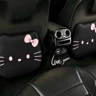 Cute Kitten Cartoon Seat: Chair back anti-kick pad