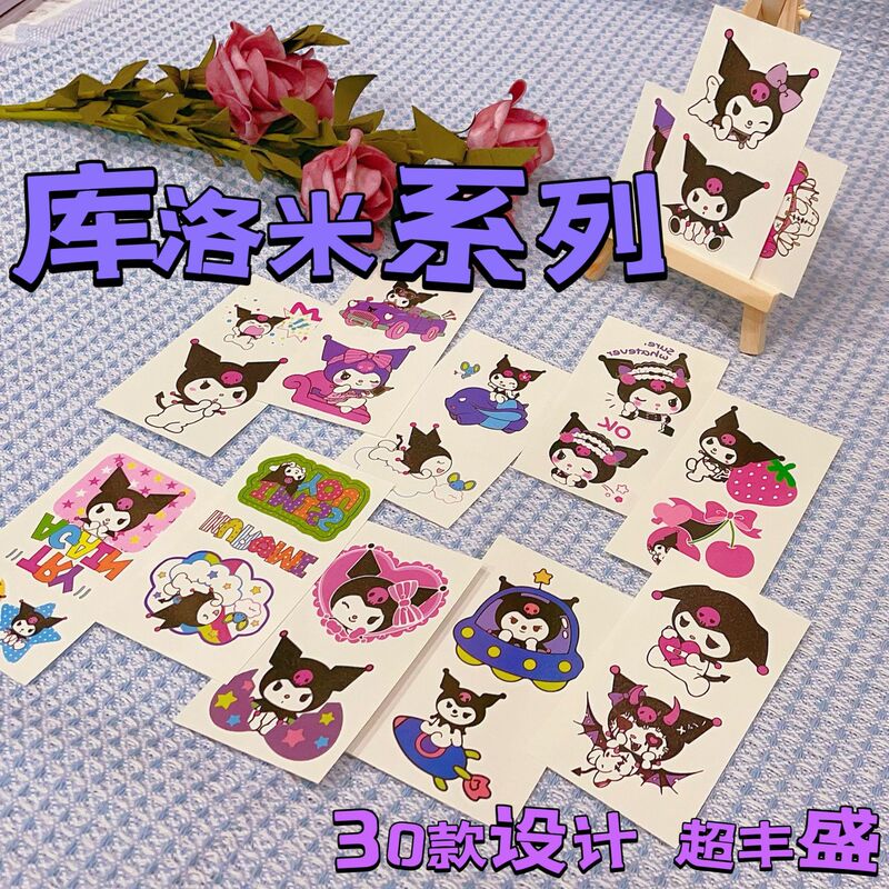 Kuromi Kt Cat Children Tattoo Sticker Cute Cartoon Girly Heart Eco-Friendly Waterproof Lasting Tattoo Sticker Kuromi Kt Cat Children Tattoo Sticker Cute Cartoon Girly Heart Eco-Friendly Waterproof Lasting Tattoo Sticker