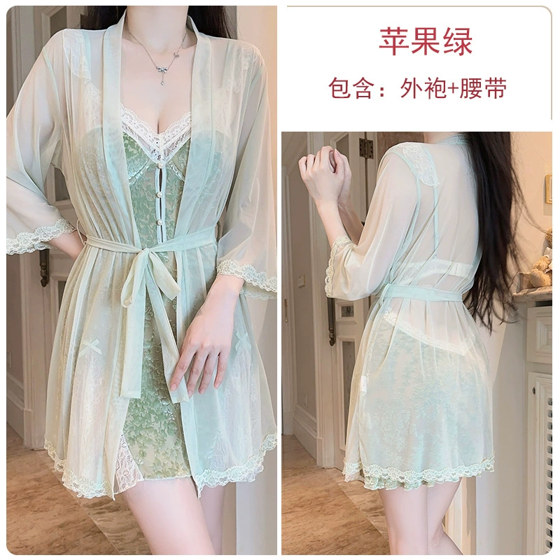 Пижама Velvet sexy, накладки для груди, комплект, плюс размер, стиль легкой роскоши, без спинки