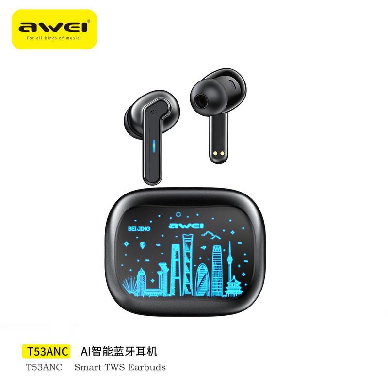 Awei 2025 新しいワイヤレス Bluetooth ヘッドセット AI インテリジェント多言語翻訳防水スポーツノイズリダクションヘッドセット|undefined